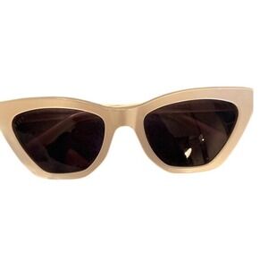 DIFF Eyewear Camila Sunglasses Cat Eye White Translucent Lens